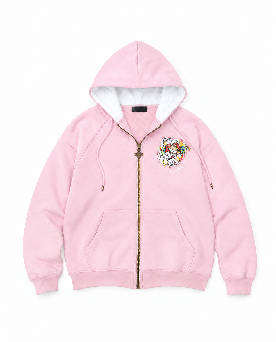 Lucky - Bobby Jack Oversized Premium Zip Hoodie - Pink – Bobby