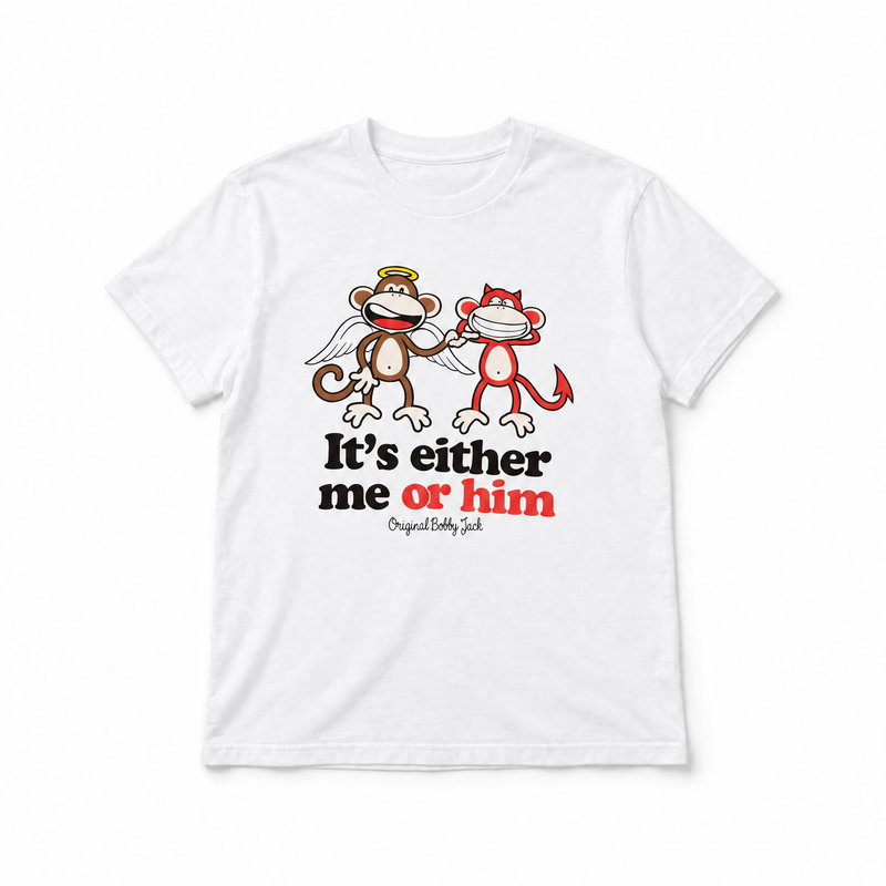 Me Or Him - Bobby Jack Unisex T-Shirt - White