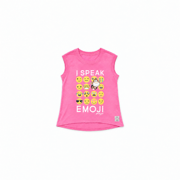 I Speak Emoji | Muscle Top - Pink