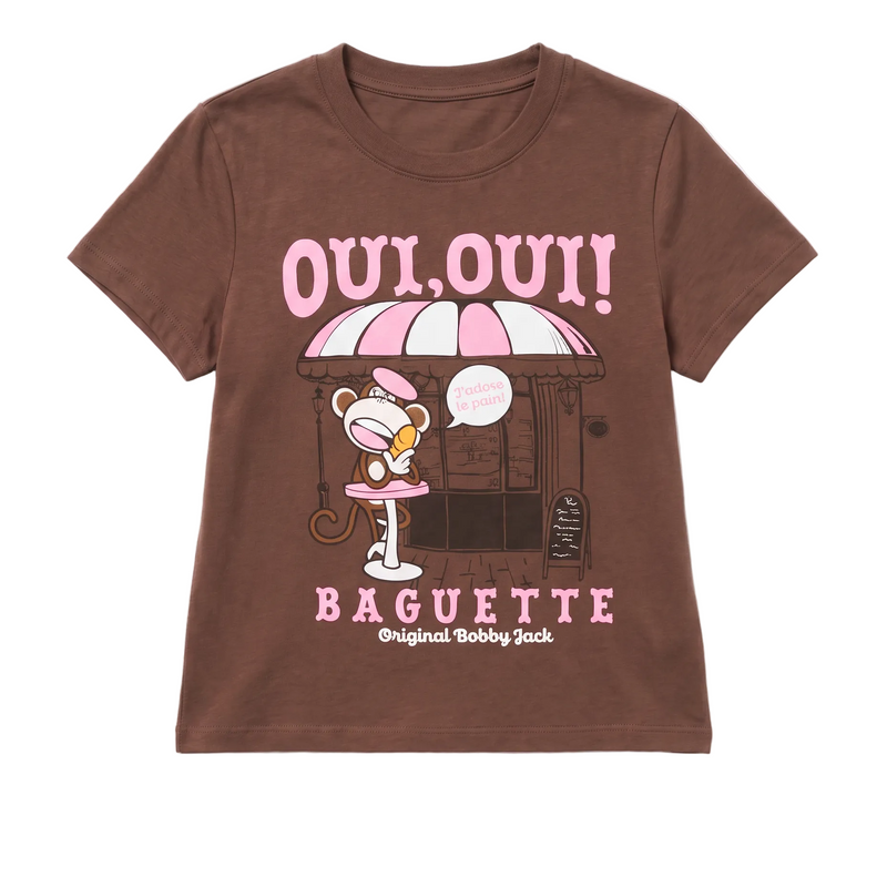 Oui Oui- Bobby Jack T-Shirt - Brown