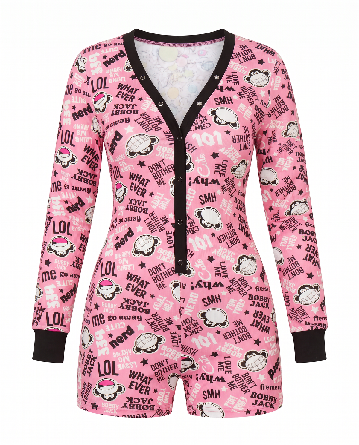 Attitude  - Bobby Jack Pajama Onesie - Pink