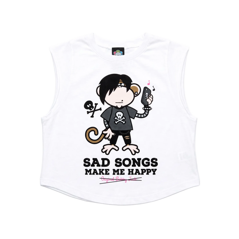 Sad Songs - Bobby Jack Muscle Tee - White