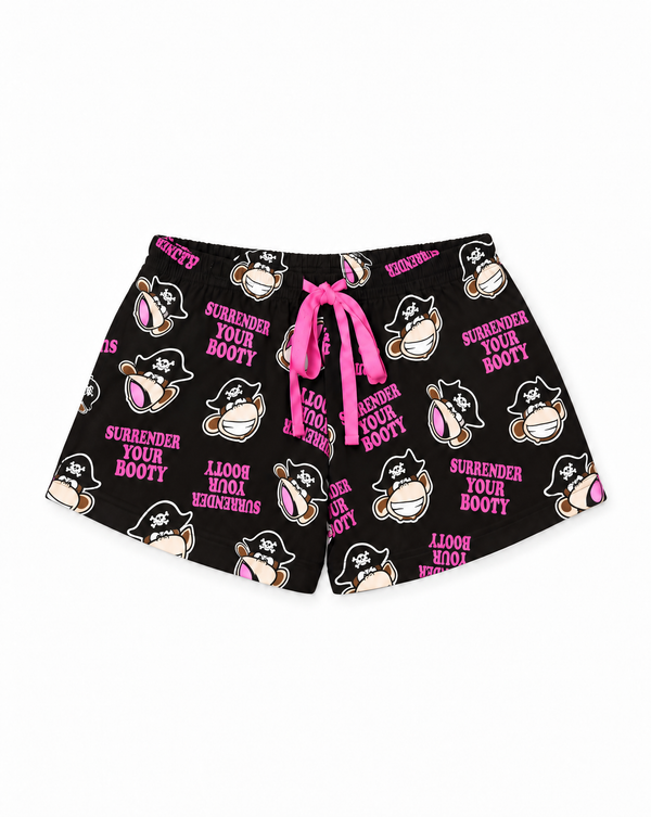 Surrender - Bobby Jack Allover Pajama Shorts - Black