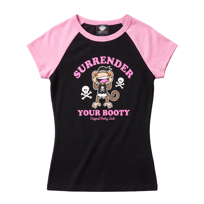 Surrender - Bobby Jack Raglan Top - Black