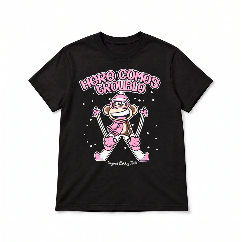 Trouble - Bobby Jack Holiday Boyfriend T-Shirt - Black