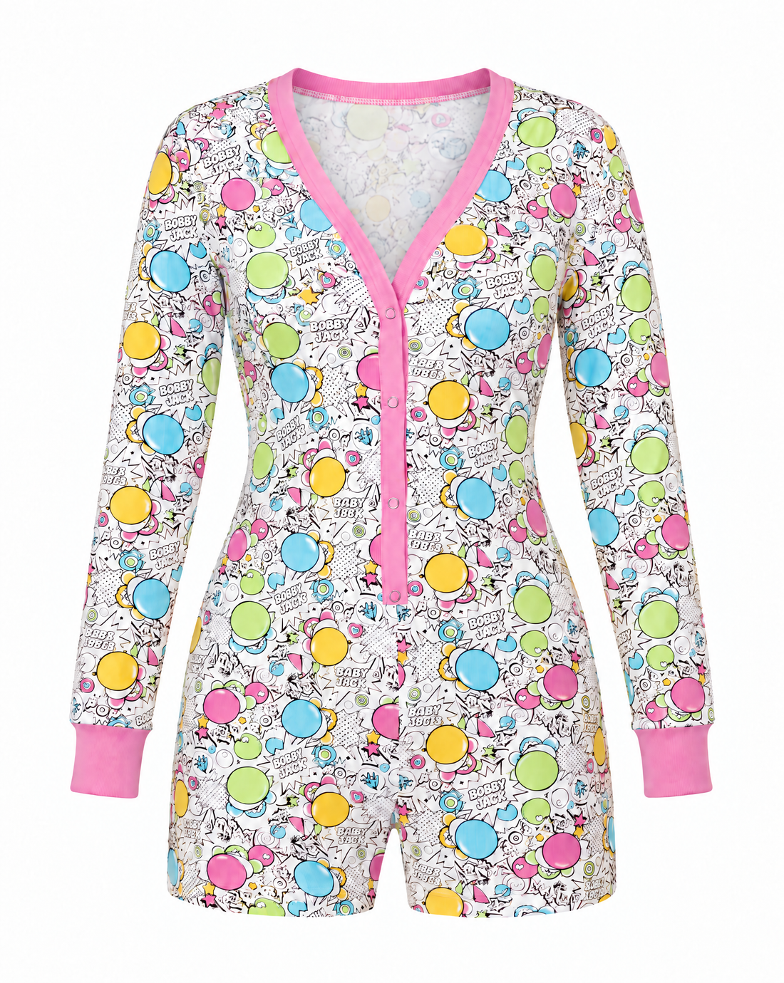 Pop Art - Bobby Jack Pajama Onesie - White — image 1