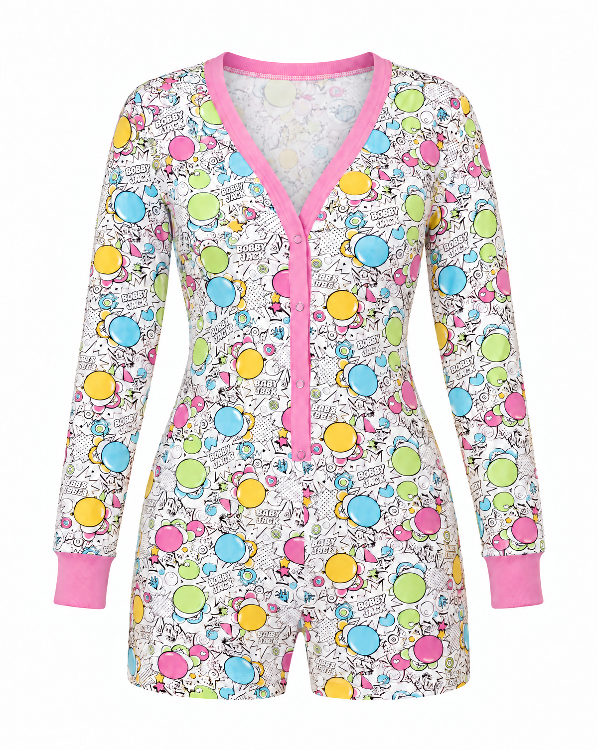 Pop Art - Bobby Jack Pajama Onesie - White