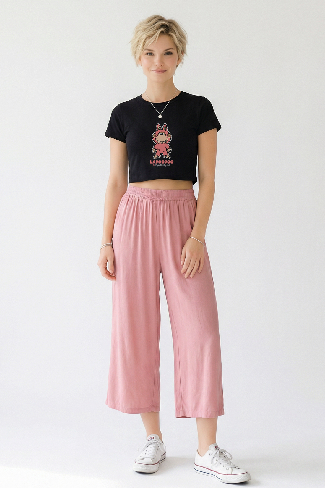 LAPOOPOO - Bobby Jack Baby Tee - Black — image 3