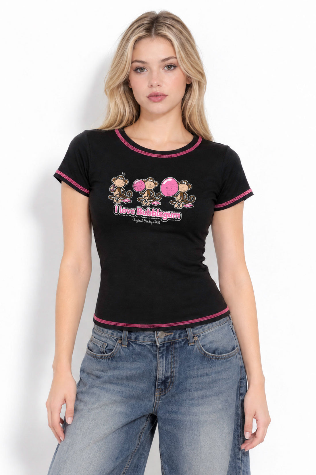 Bubblegum - Bobby Jack Baby Tee - Black — image 2