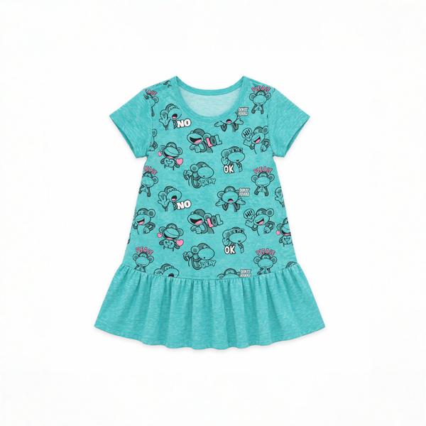 Total Attitude | Ruffle Bottom Top - Aqua