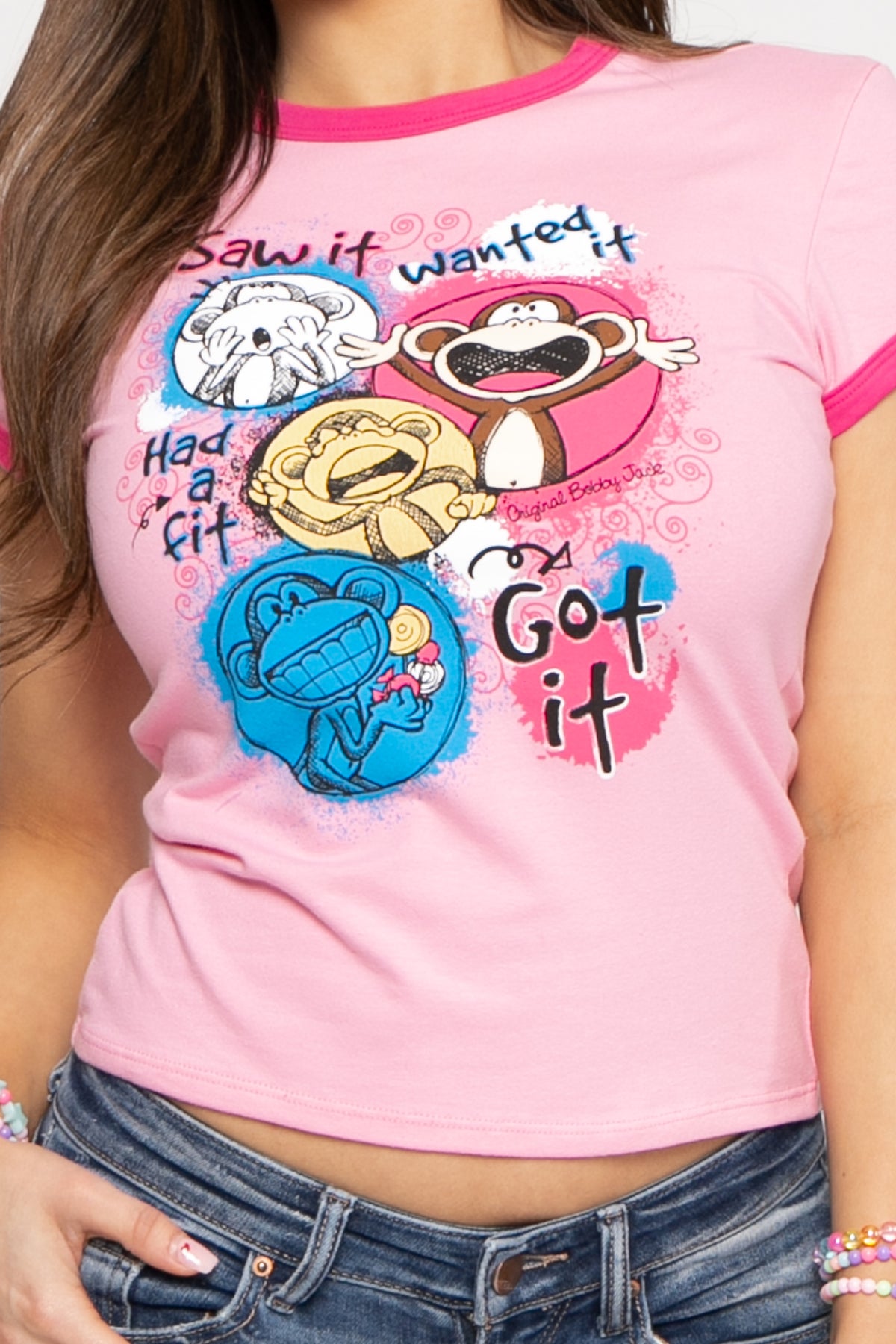 Had A Fit - Bobby Jack Ringer Top - Pink