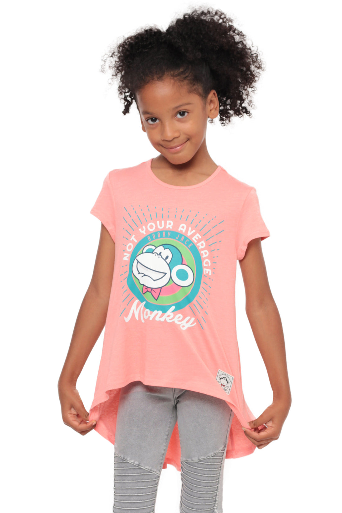 Not Your Average Monkey | Hi-Low Ruffle Back Top - Coral — image 2