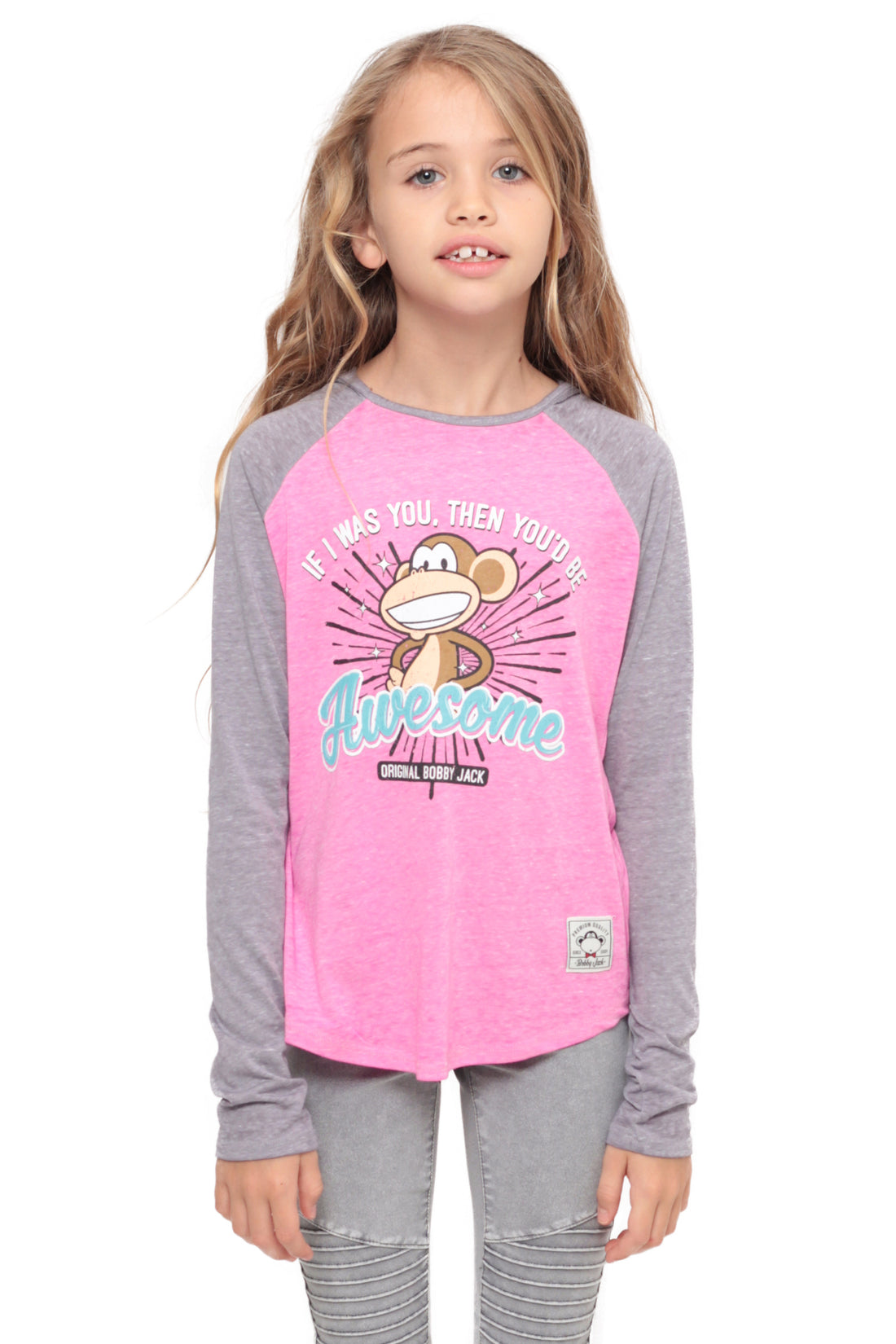 If I Was You | Hooded Baseball Top - Pink — image 2
