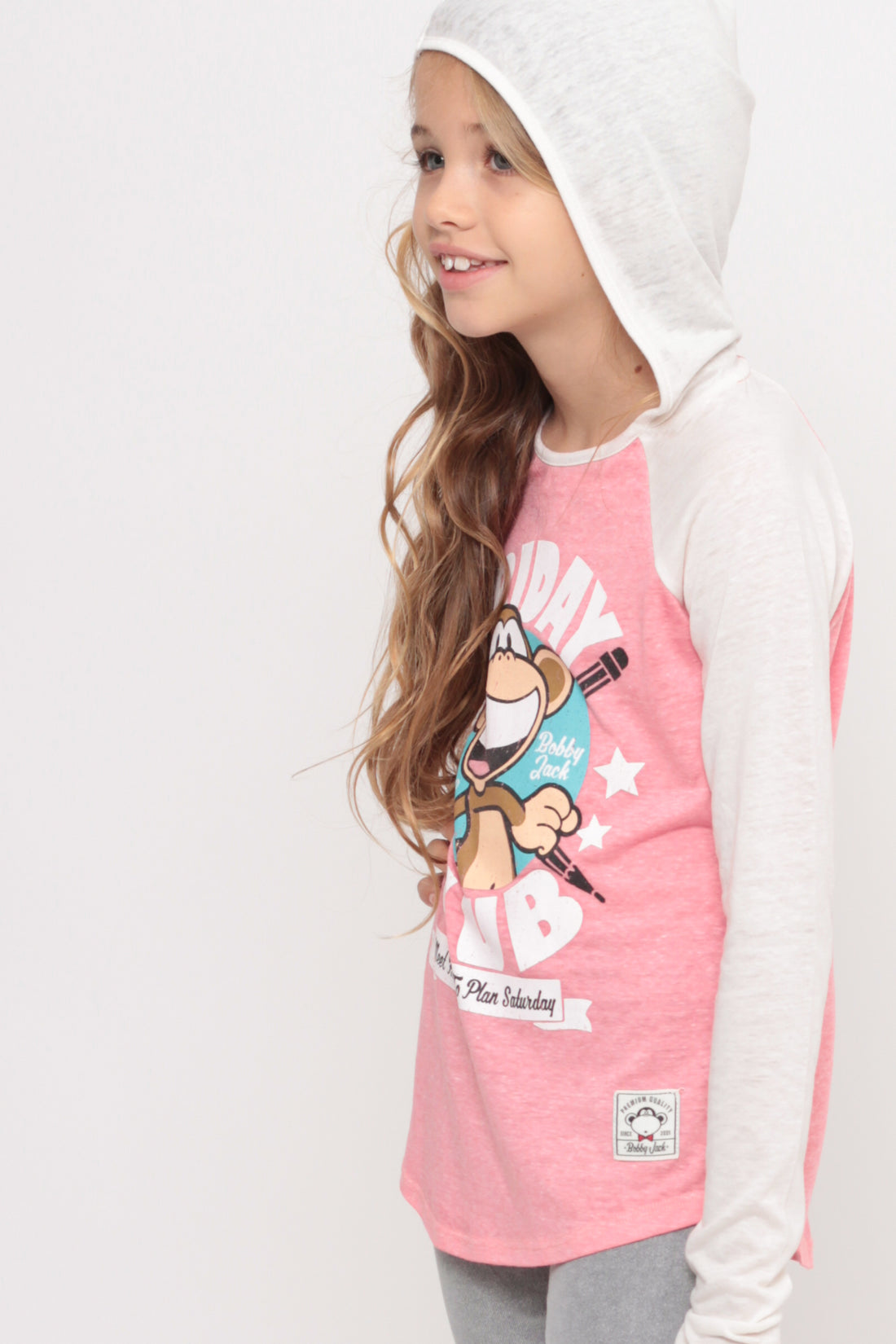 The Friday Club | Hooded Baseball Top - Coral — image 6