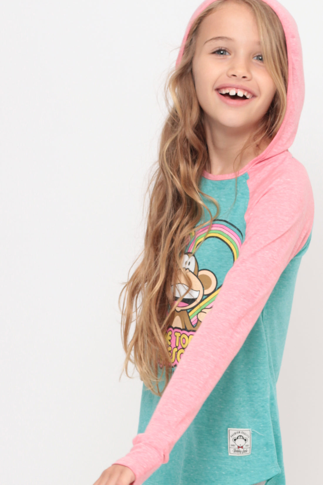 Make Today Awesome | Hooded Baseball Top - Aqua — image 6