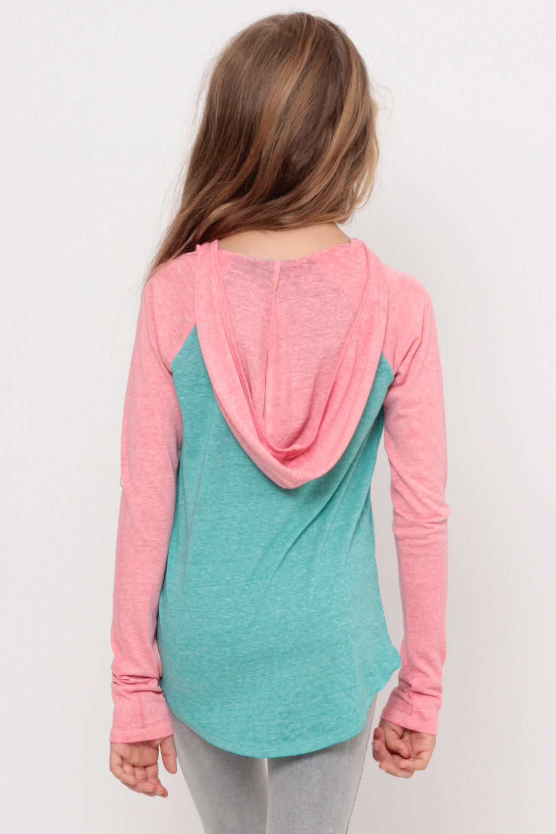 Make Today Awesome | Hooded Baseball Top - Aqua — image 4