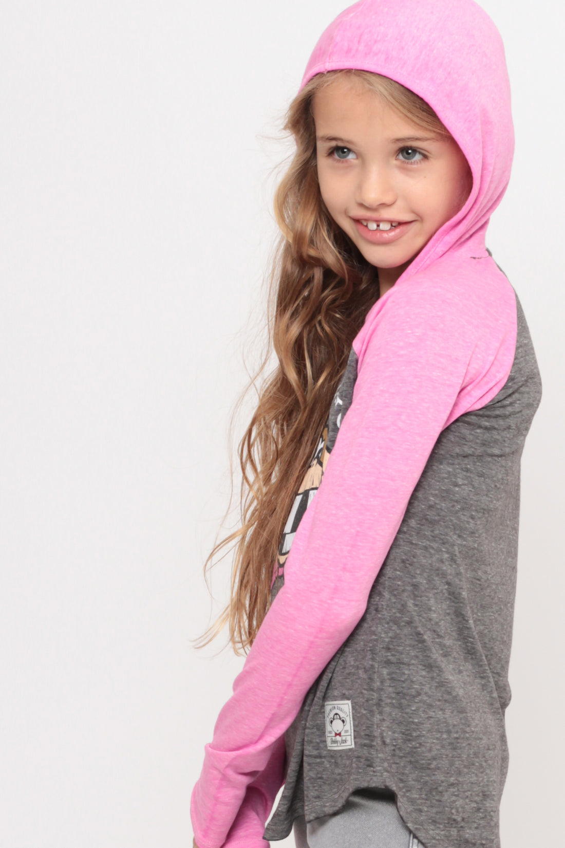 Don't Forget To Smile | Hooded Baseball Top - Charcoal — image 6
