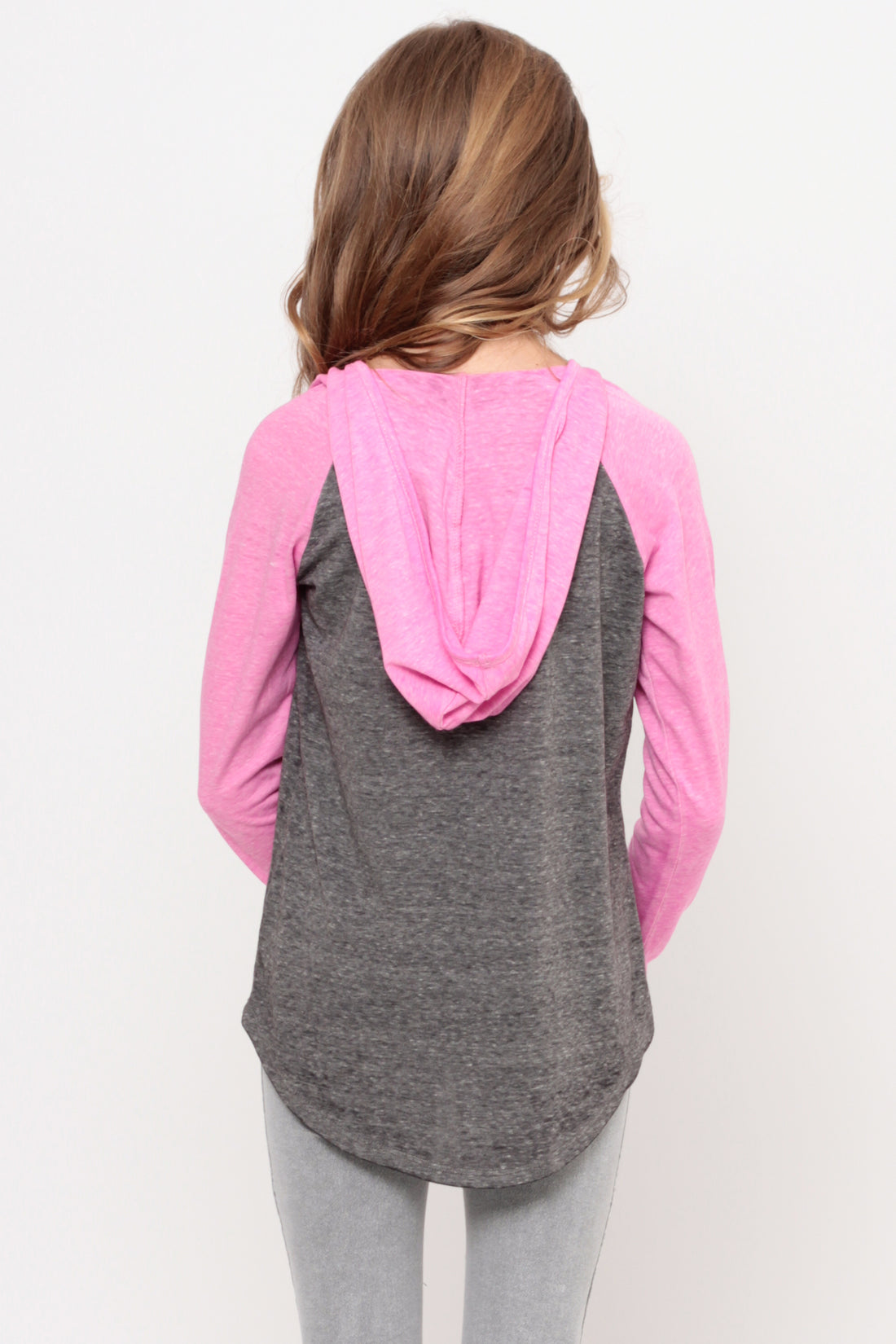 Don't Forget To Smile | Hooded Baseball Top - Charcoal — image 4