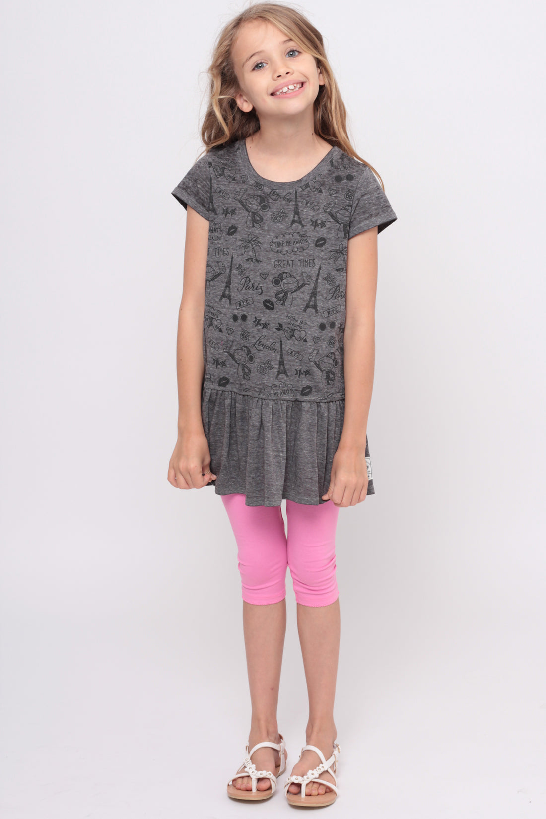 Been Around The World | Ruffle Bottom Top - Charcoal — image 4