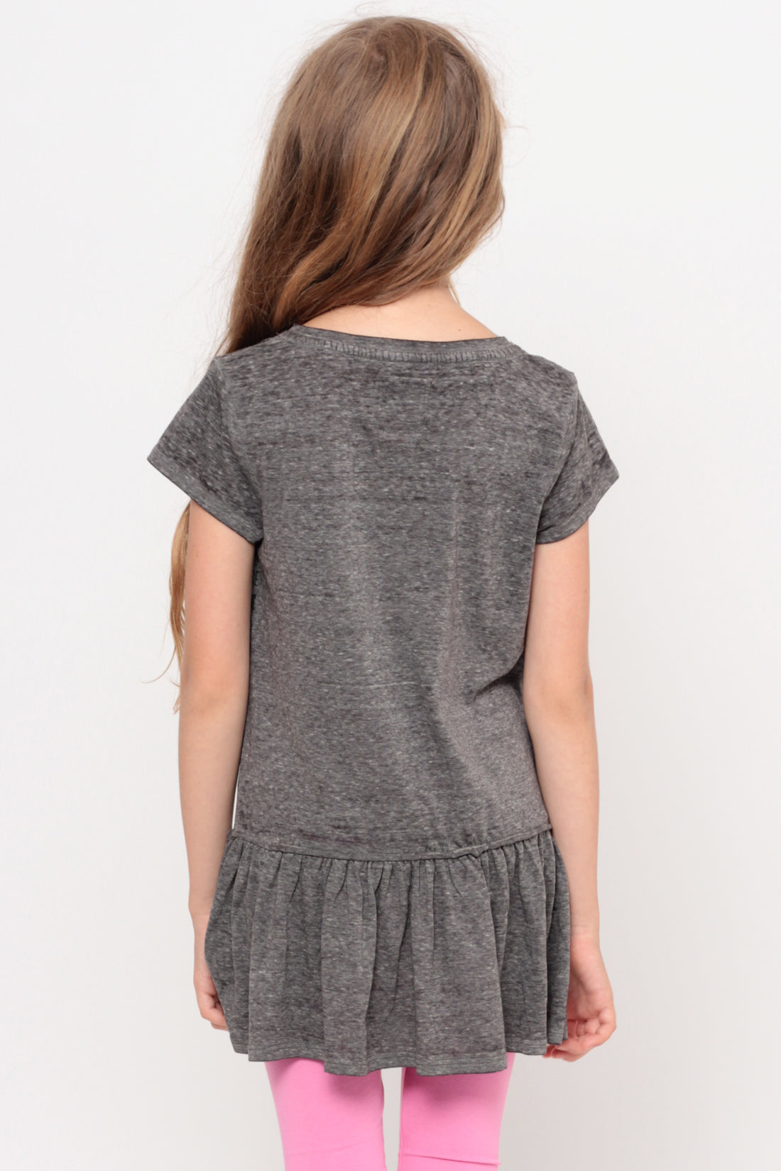 Been Around The World | Ruffle Bottom Top - Charcoal — image 6