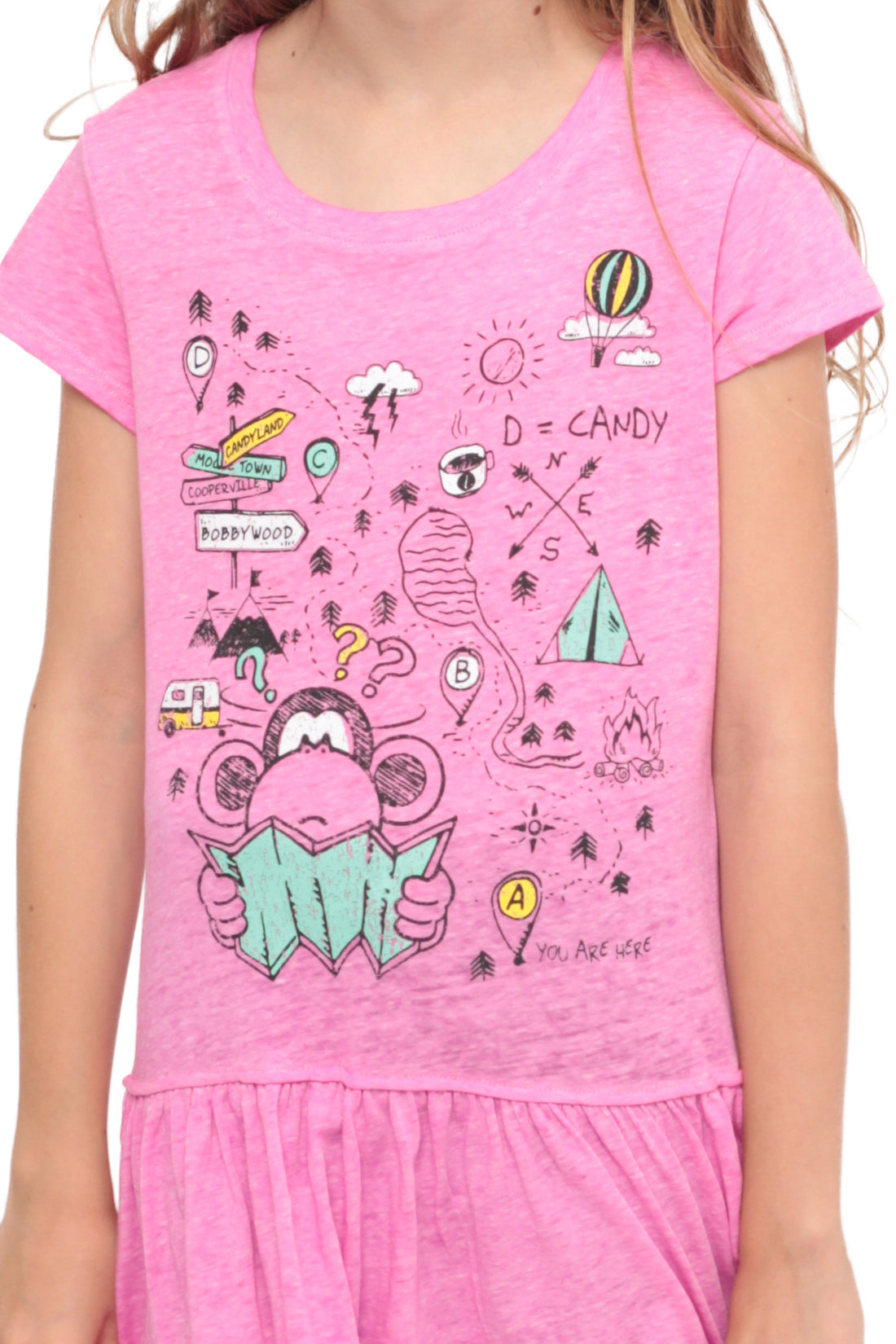 Bobby The Explorer | Ruffle Bottom Top - Pink — image 3
