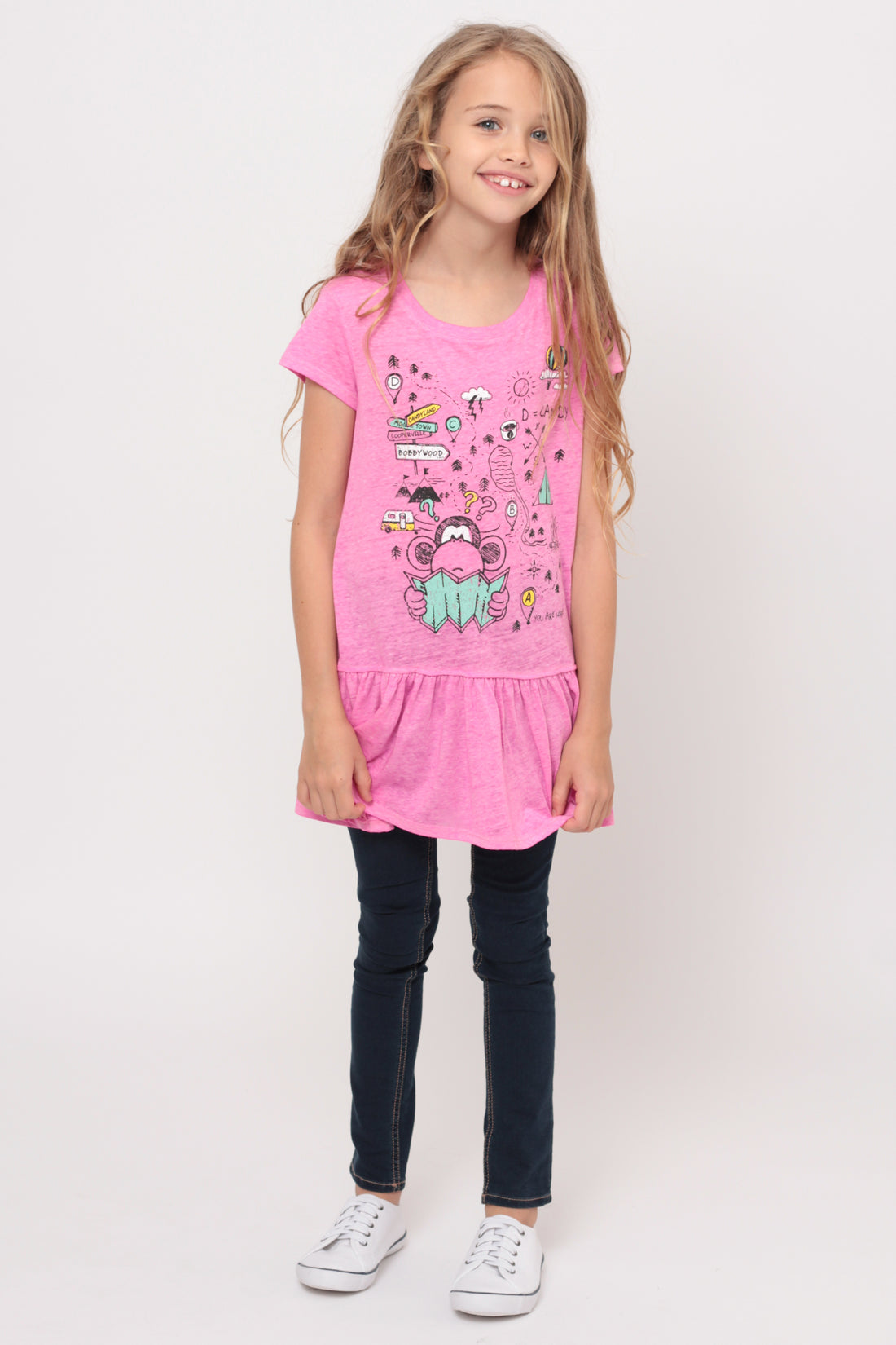 Bobby The Explorer | Ruffle Bottom Top - Pink — image 4