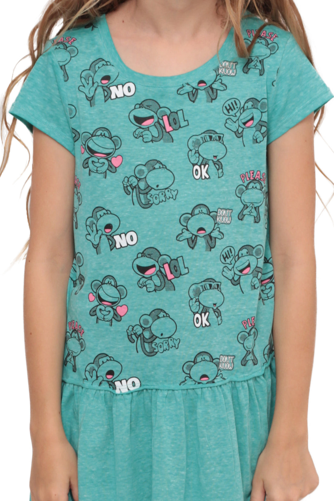 Total Attitude | Ruffle Bottom Top - Aqua — image 3