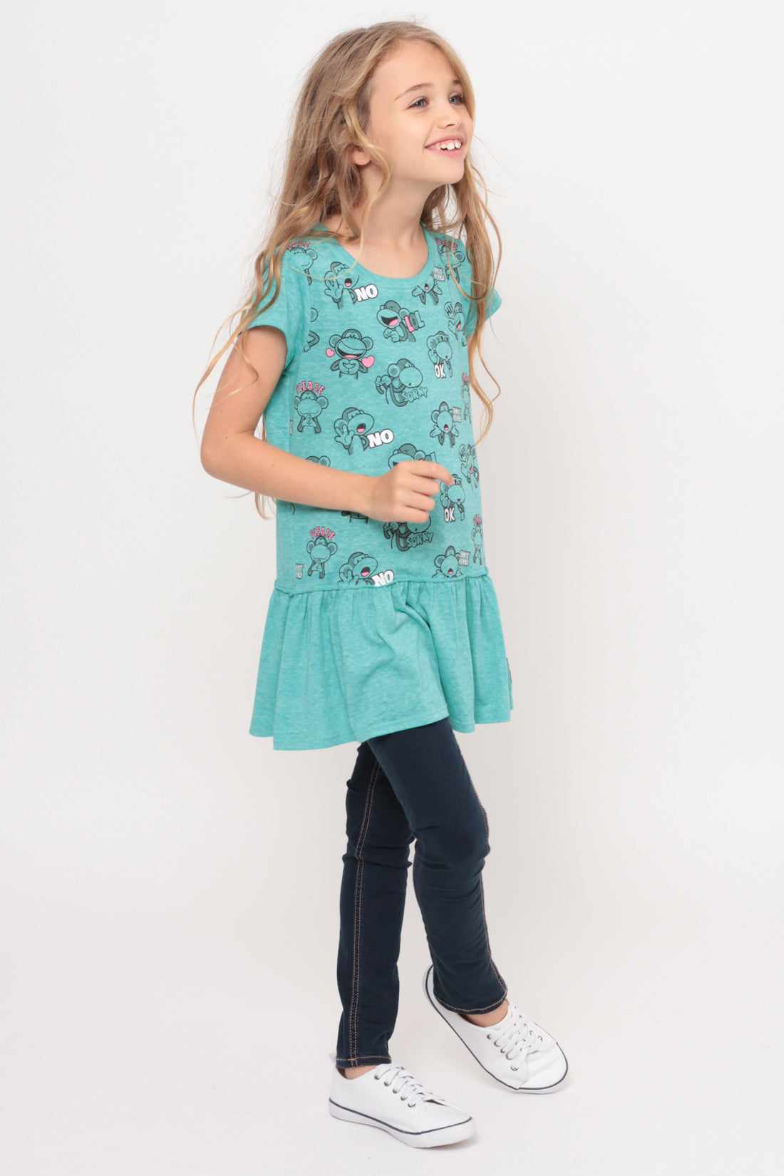 Total Attitude | Ruffle Bottom Top - Aqua — image 5
