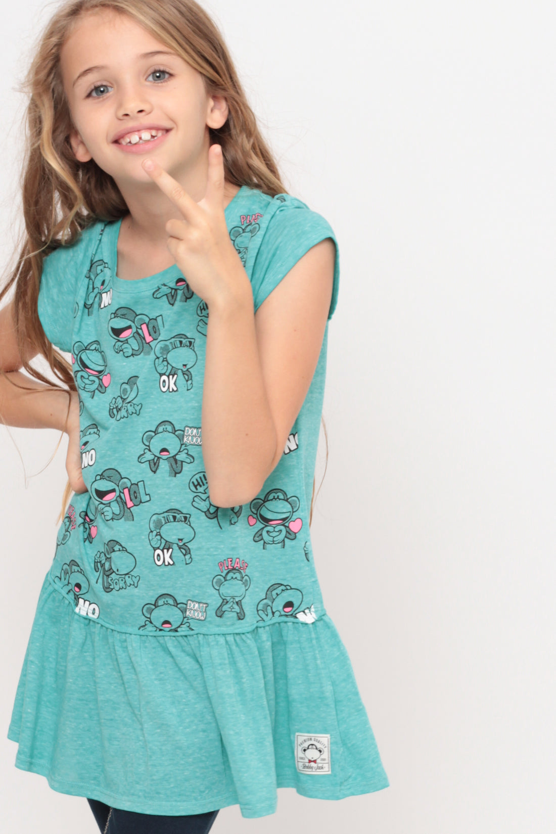 Total Attitude | Ruffle Bottom Top - Aqua — image 6