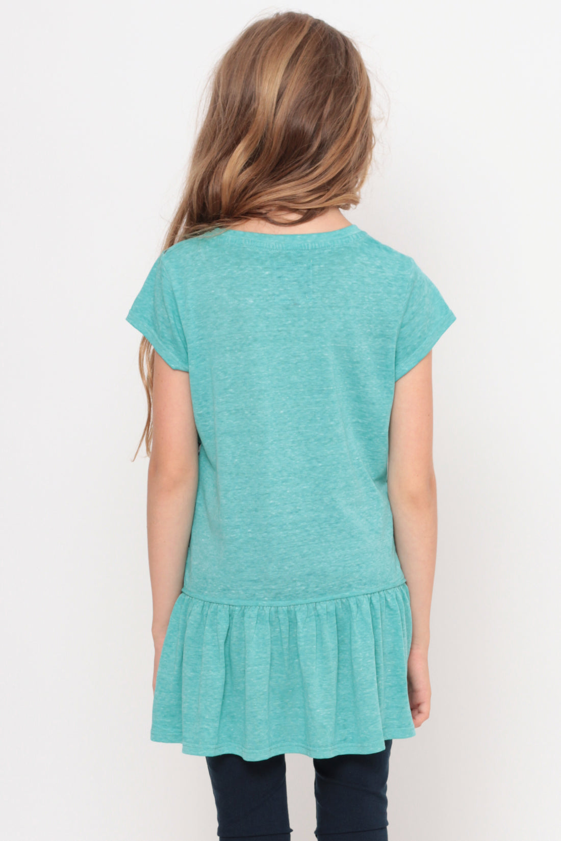 Total Attitude | Ruffle Bottom Top - Aqua — image 4