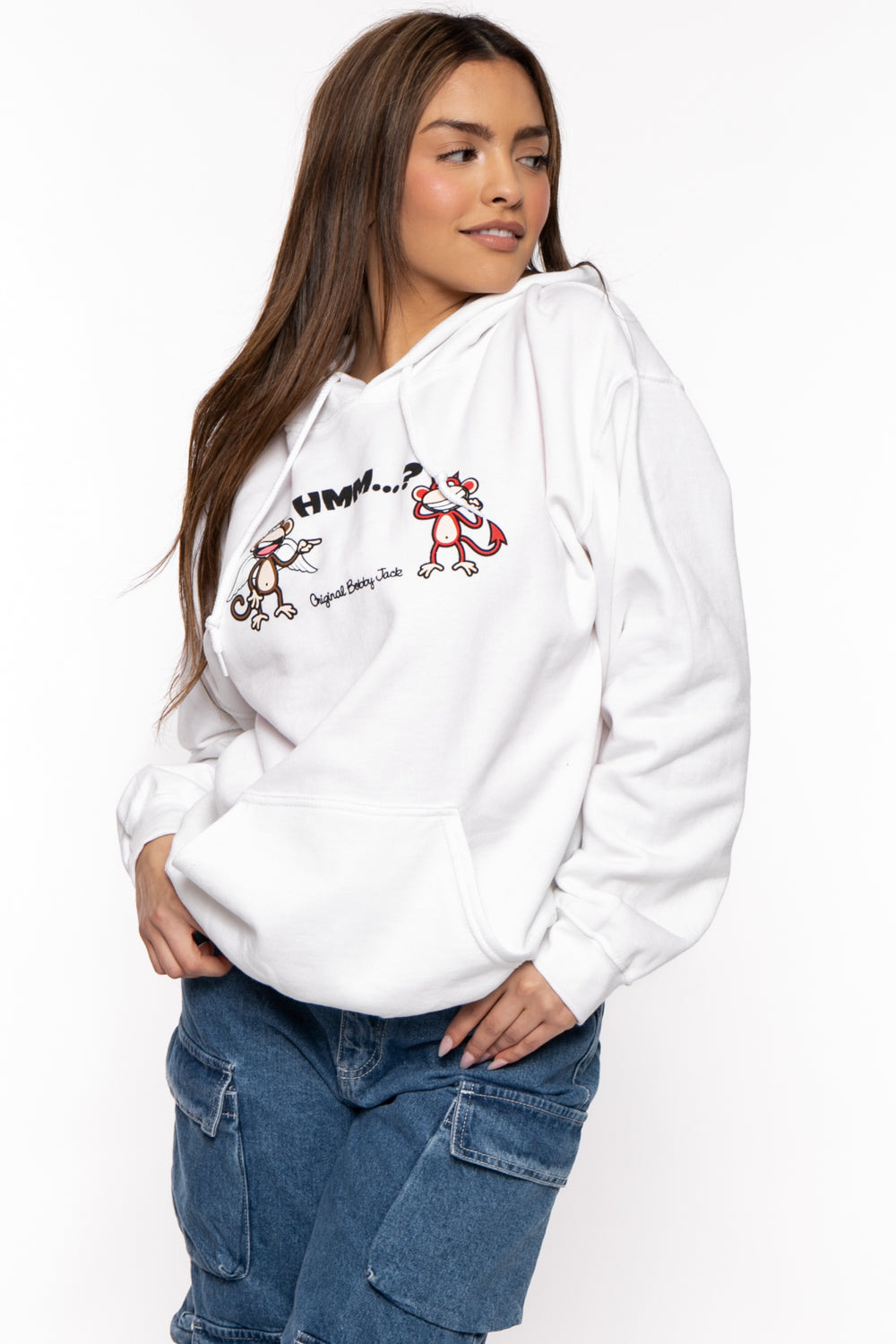 Angel Devil - Bobby Jack Hoodie -White – Bobby Jack Brand